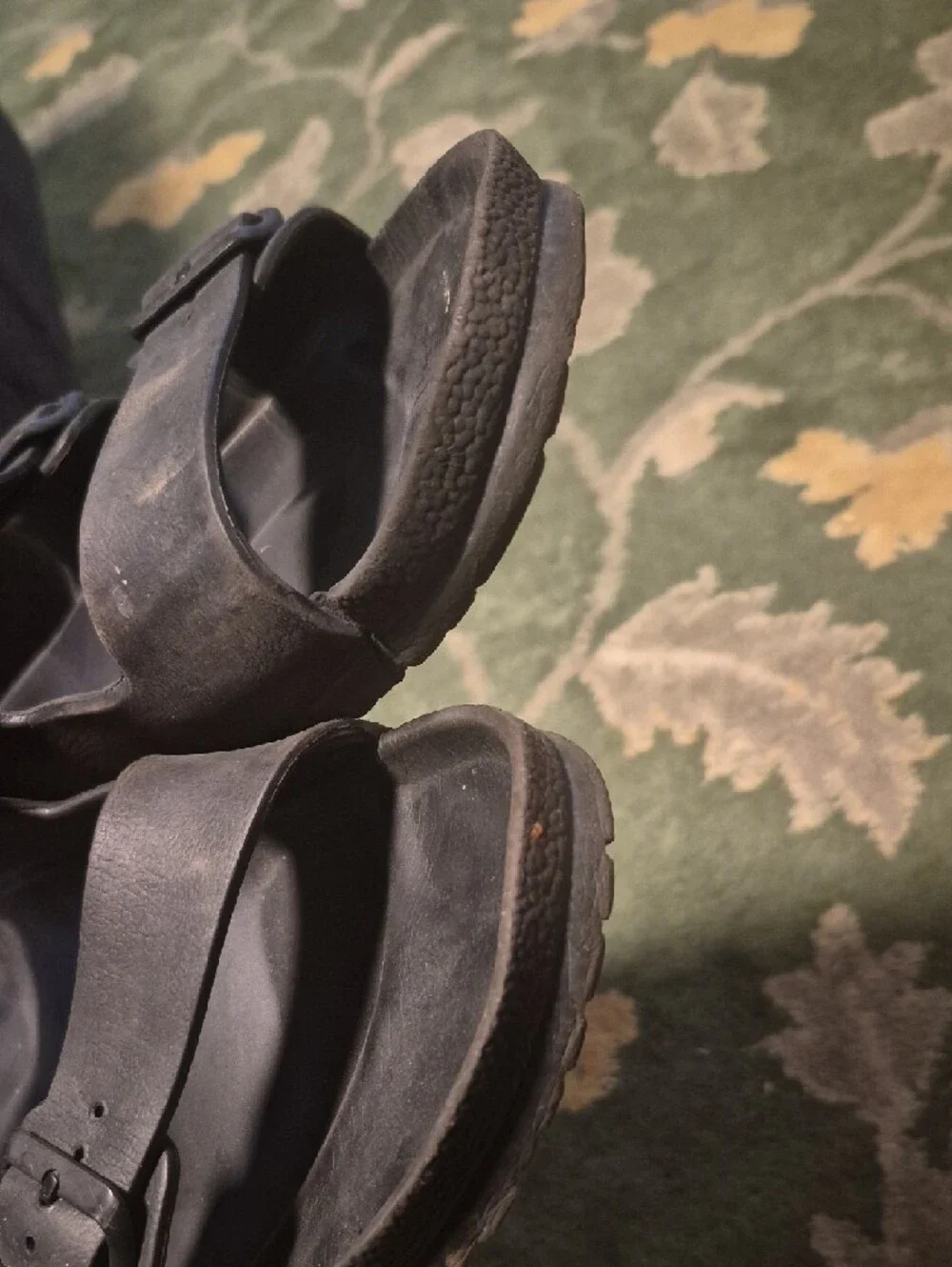 Birkenstock Black Two-Strap Slip-On Sandals